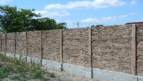 Betonový plot štiepaný kameň melír